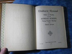 ANTIQUE ELMHURST HYMNAL Orders of Worship for the Sunday School HC 1921 Eden Pub