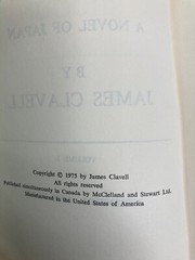 SHOGUN A Novel of Japan Volume 1 James Clavell 1975 VTG Yellow Hardcover Book