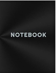 NOTEBOOK: College Ruled Notebook – Black with Sky Rays Large 8.5 x 11 inches –