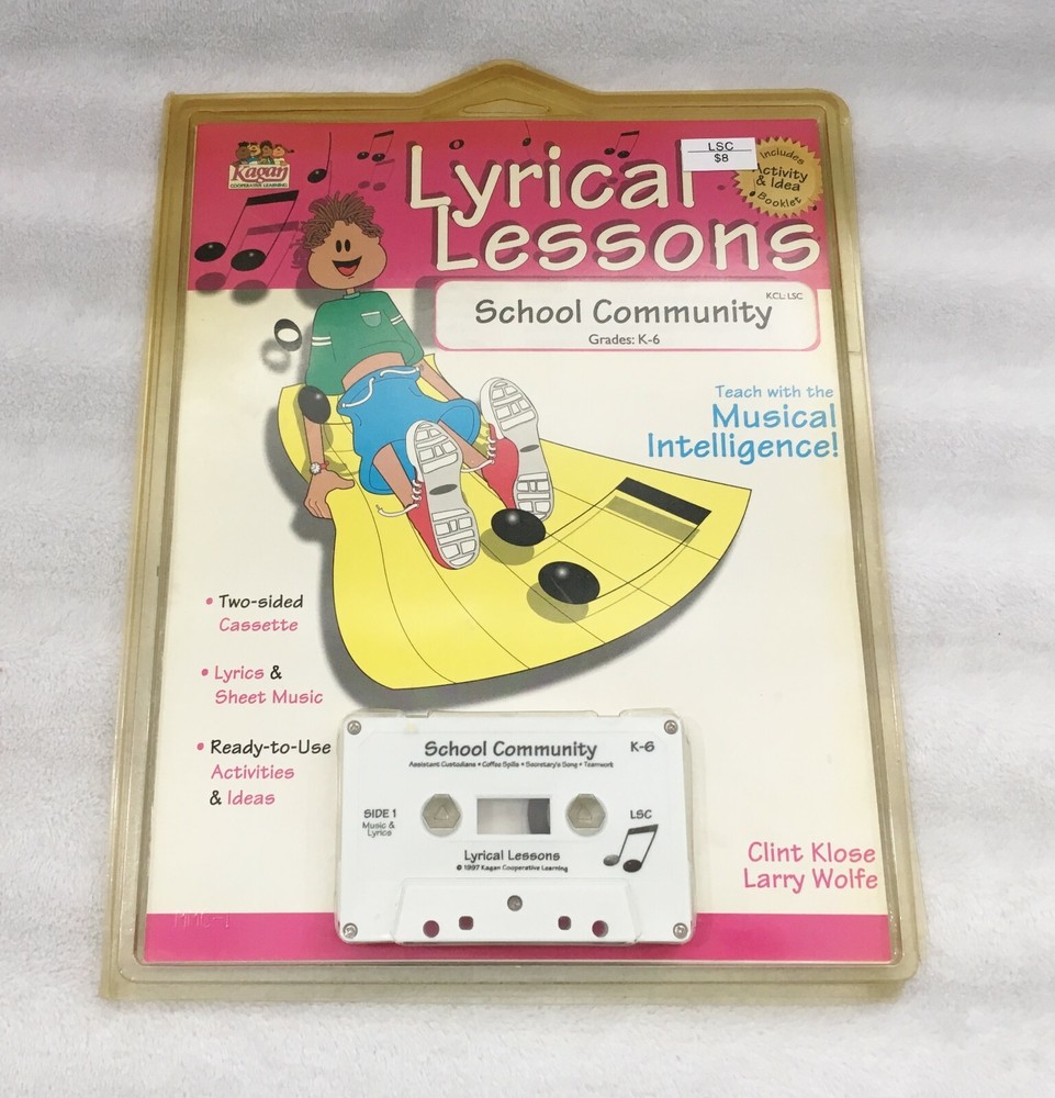 LYRICAL LESSONS SCHOOL COMMUNITY GRADES K – 6 / CASSETTE TAPE AND IDEA BOOKLET