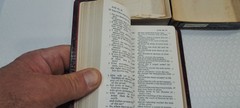 Cambridge Cameo Bible 75X w/ Box French Morocco Leather marbled crimson