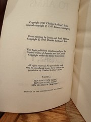 A Farewell to Arms by Ernest Hemingway Charles Scribner’s Sons Paperback 1957