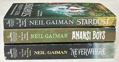 NEIL GAIMAN Trade Paperback Lot ANANSI BOYS Neverwhere STARDUST William Morrow