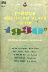 Famous American Plays of the 1930’s by Harold Clurman 1959, 1st, Dell LX117, NF-