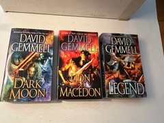David Gemmell 3 PB Lot Del Rey 1990s LION OF MACEDON LEGEND DARK MOON Very Gd