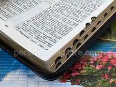 Russian Leather Bible Zipper Index Medium Size Русская Библия Замок,Индексы