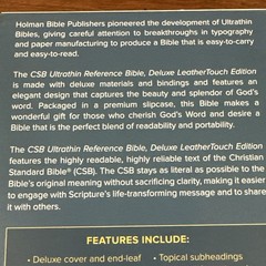 Holman CSB Ultrathin Reference Bible, Navy LeatherTouch, Deluxe Edition