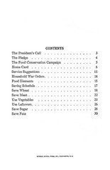 1917 War Cook Book For American Women 32 Pages