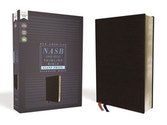 NASB Giant Print Bible, Bonded Leather Black, Red Letter, 1995 Text