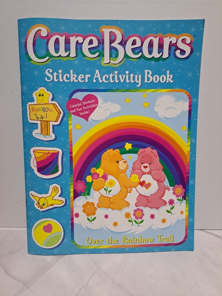 2003 Care Bears Sticker Activity Book Over The Rainbow Trail Fun Activities