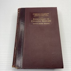 Antique History Book Essentials in English History Albert Perry Walker 1905 HC