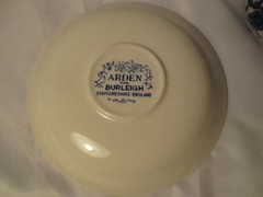 Burleigh Arden Blue Breakfast Cup & Saucer 7oz Staffordshire England Excellent