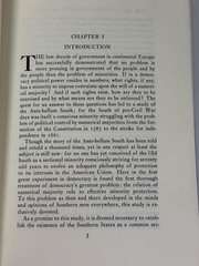 The South as a Conscious Minority 1789-1861 – A Study in Political Thought – HC