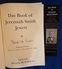 NEW SIGNED: Day Book of Jeremiah Smith Jewett : Volume One January 1, 1854 -…