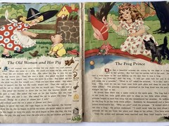 1940s Vintage Linen Children’s Books Lot of 5 Whitman, Saalfield, Etc GRAPHICS!
