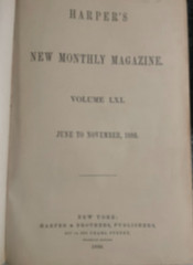 Harper’s Magazine Vol. 61, 1880 -June-November 960 pages, very good condition