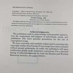 The Mennonite Hymnal by Herald Press 1985