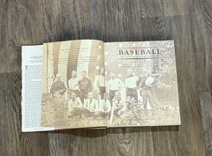 Vintage Baseball Books by Geoffrey C Ward and Ken Burns and Signed Card By Howel