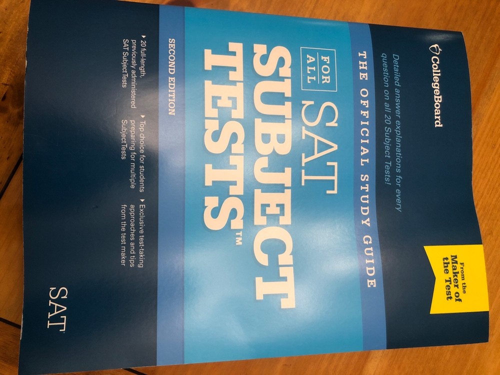SAT 2020 The College Board Subject Test book