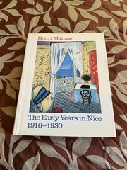 Henri Matisse: The Early Years in Nice, 1916-1930 by Jack Cowart Art Book Pb
