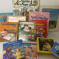 Vintage Childrens Books 11pc Disney Winnie Pooh Little Golden Tell-a-Tale Fair