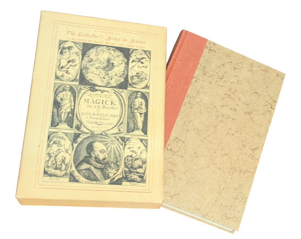 Natural Magick Book John Baptista Porta Hardcover Copyright 1958 Slipcase