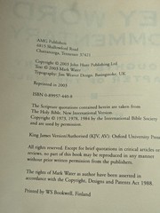 Key Word Commentary: Thoughts on Every Chapter of the Bible Mark Water HC 2003