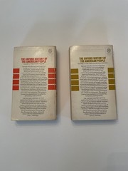 The Oxford History of the American People Samuel Eliot Morison 1972 Vol 1 Vol 2