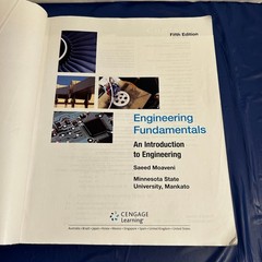 Engineering Fundamentals Introduction Moaveni 2016 5th Edition