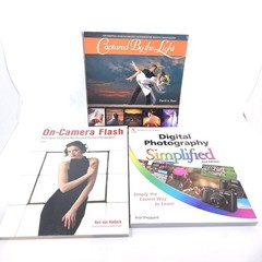 Photography Book Lot of 3: Ziser Captured by the Light, Flash, Digital Simplifie
