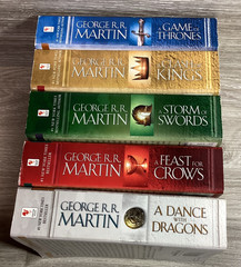 A Song of Ice And Fire Complete MM Paperback Book Set 1-5 Game of Thrones LOT