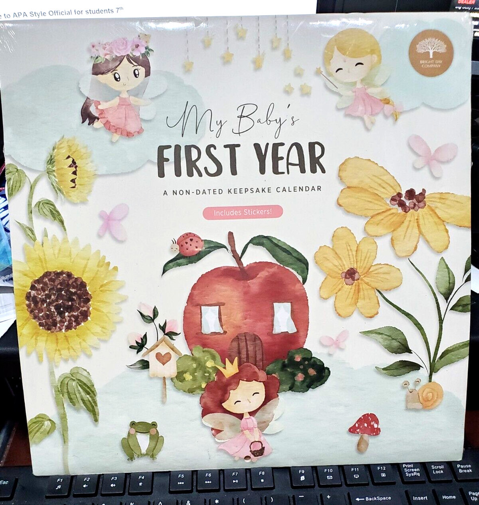 My Baby’s FIRST YEAR non dated Keepsake calendar w/ stickers New sealed