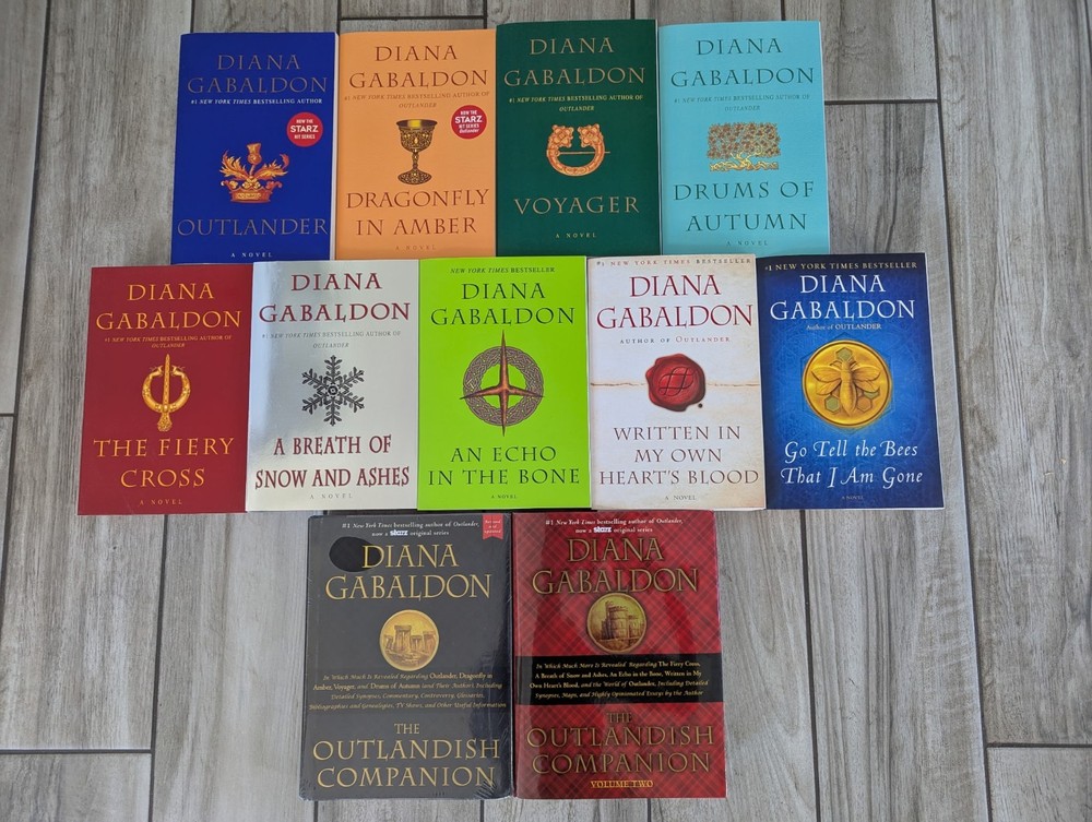 Diana Gabaldon Set of 9 OUTLANDER SERIES PLUS 2 Hardcover Companion Books LOT