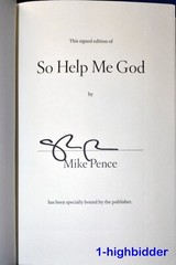 SIGNED! NEW! SO HELP ME GOD Mike Pence VP Specially Bound 1st/1st Ed HCDJ Trump