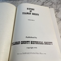 History of Tillman County OK Volume II Hardcover Book 1978 Historical Society