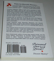 HEAVENLY PLEASURES BOOK BY KERRY GREENWOOD 2012 14CM X 22CM