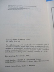 Educations: A Special Confrontation Anthology Issue, L. I. University Press, HC