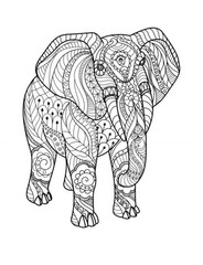 Best Elephants Coloring Book save the Lions 108 Pages 8.5 x 11 for All Ages