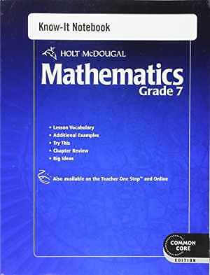 Know-It Notebook Grade 7 (Holt McDougal – Paperback, by Holt Mcdougal – Good o