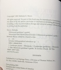 Book, MN Gardener’s Guide, Paperback, M. Myers, Cool Springs Press, 2001