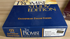 The Promise Holy Bible Study Edition 3595BG CEV Burgandy Bonded Leather New