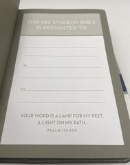 NIV, Student Bible, Compact, Leathersoft, Gray/Green Lay Flat Design