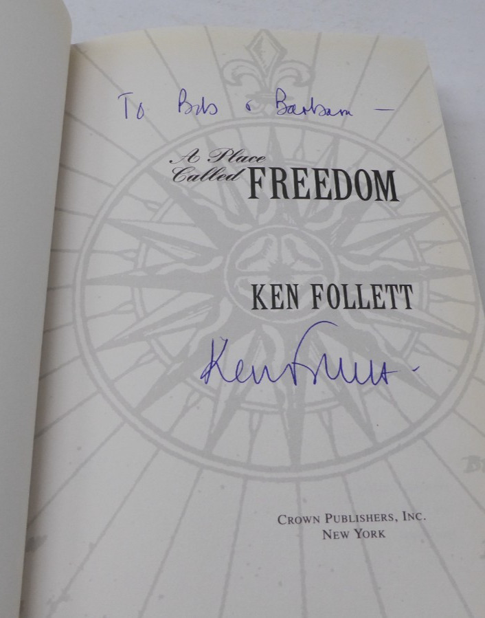 *SIGNED* A Place Called Freedom by Ken Follet (Hardcover, 1995)