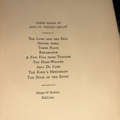 Edna St Vincent Millay / Fatal Interview 1st Edition 1931 Excellent HC