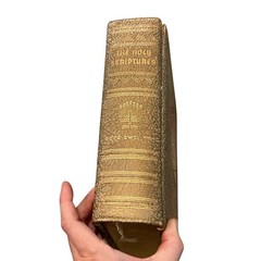 Vtg Holy Bible Torah Jewish Family 1957 Leonard S. Davidow MCM Gold Illustrated