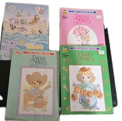 Vtg 4 Precious Moments Coloring Books Some Pages Are Colored Rare