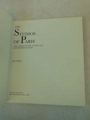 John Milner THE STUDIOS OF PARIS Yale University Press 1990
