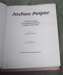 Jochen Peiper Commander Hardcover by Patrick Agte Acceptable