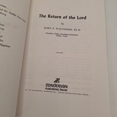 The Return of the Lord ~ John F. Walvoord ~ 1974 PB