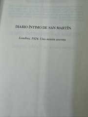 DIARIO INTIMO DE SAN MARTIN (Spanish Edition) – Rodolfo Terragno .L.New